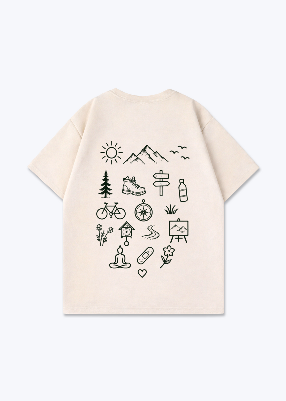Almbar Tee - Beige Back (Designed)