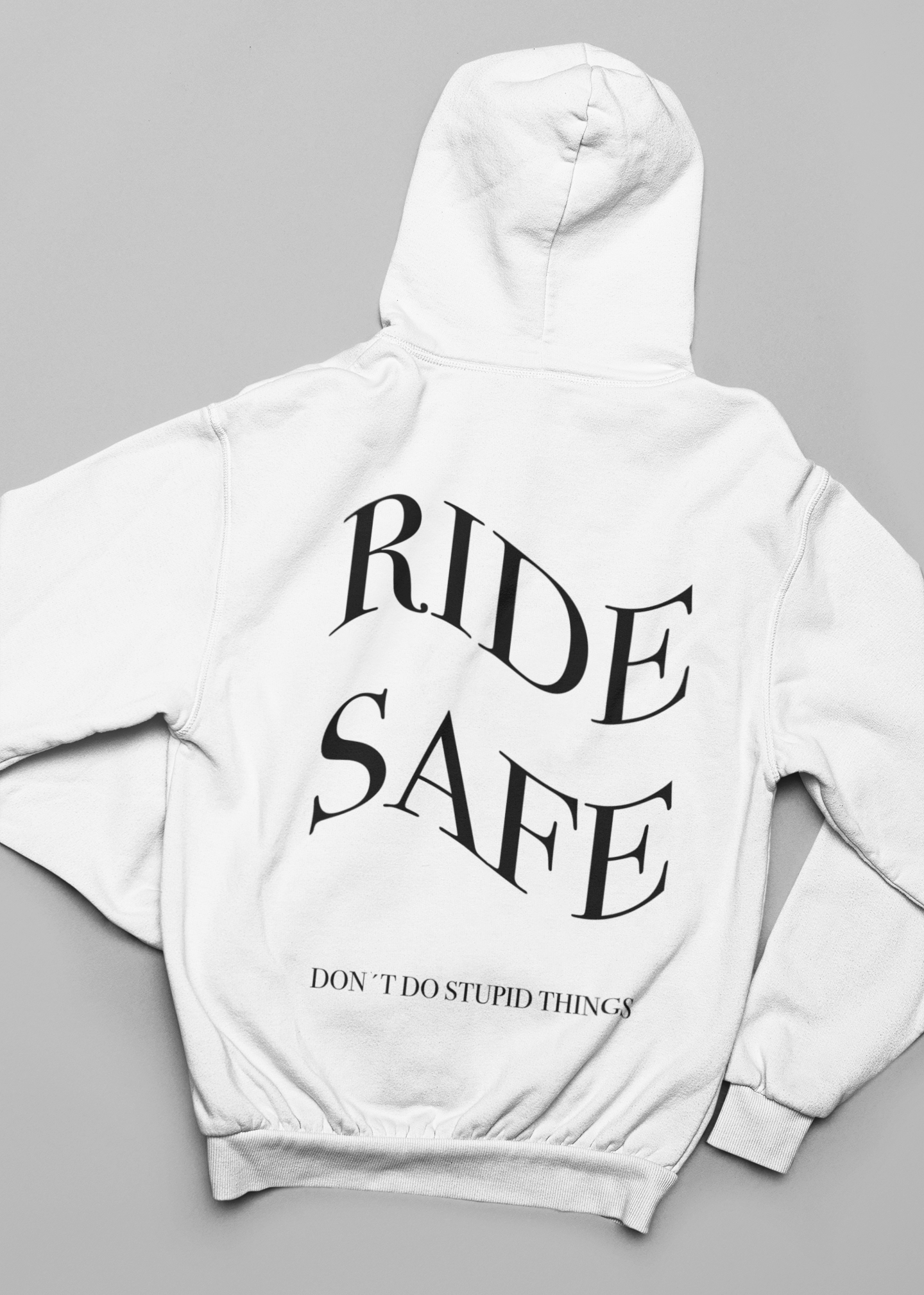 Ride Safe - Premium Oversized Hoodie weiß