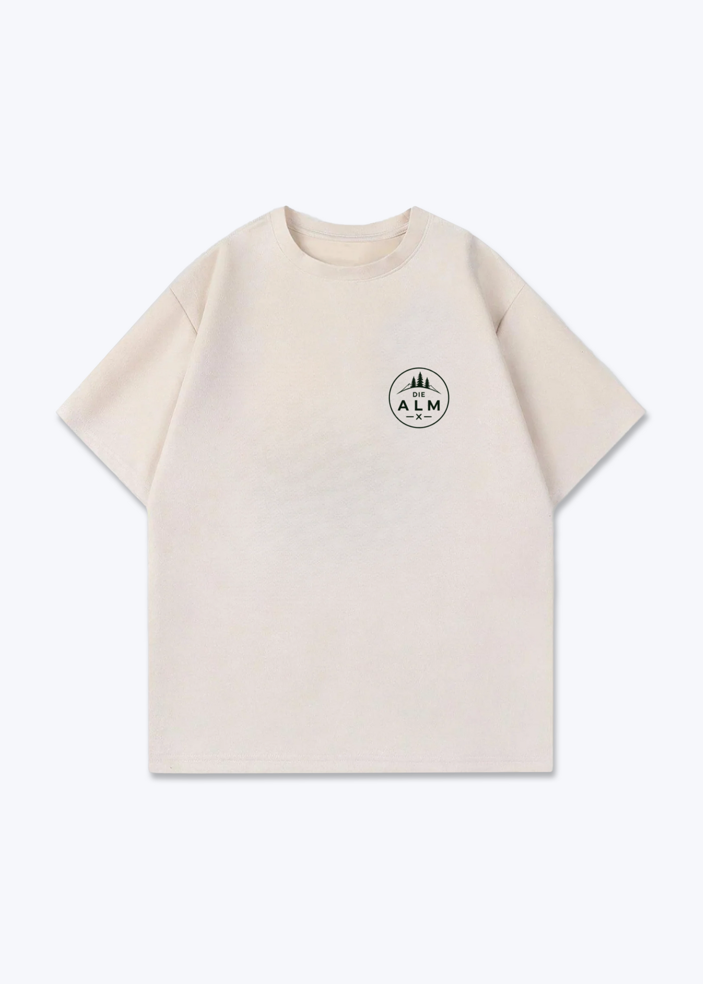 Almbar Tee - Beige Front (Designed)
